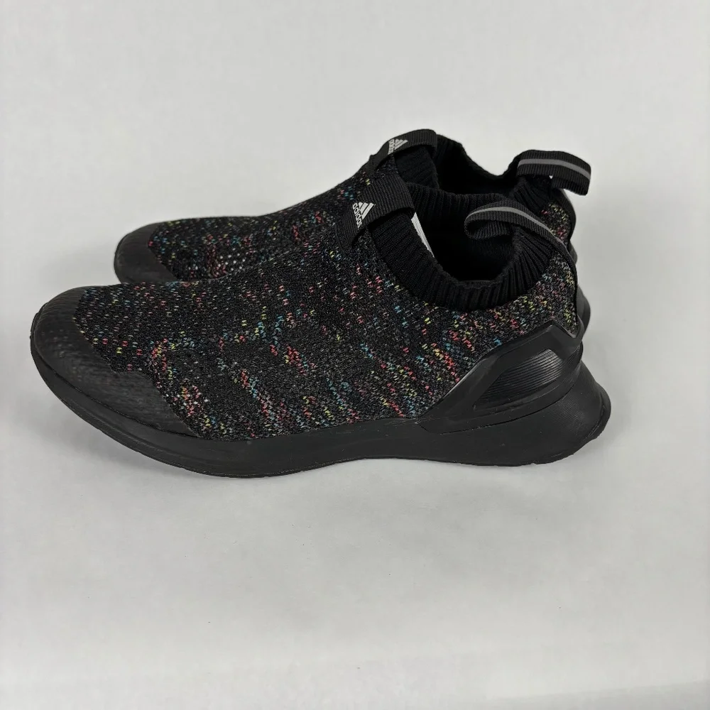 Adidas Men' size 5.5 Sock Knit Black Sneakers/Shoes Athletic Slip Ons Athletic